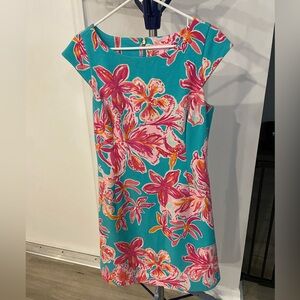 Lilly Pulitzer Cap Sleeve Flower Dress size Large